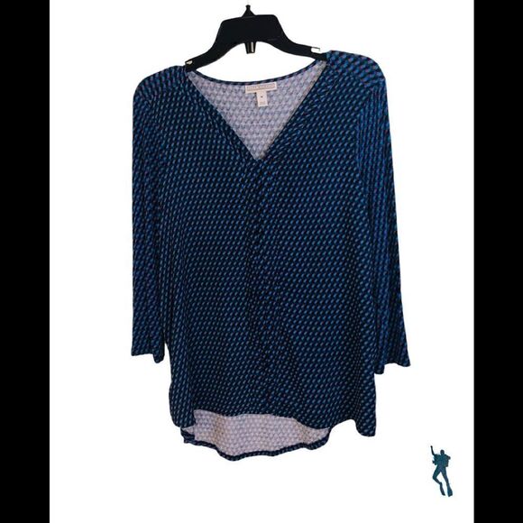 Dana Buchman blue with red ticking. - Picture 1 of 5